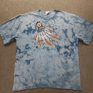 VTG 1994 Native American T-Shirt XL Lynee Apparel USA Southwest Puff Paint Aztec